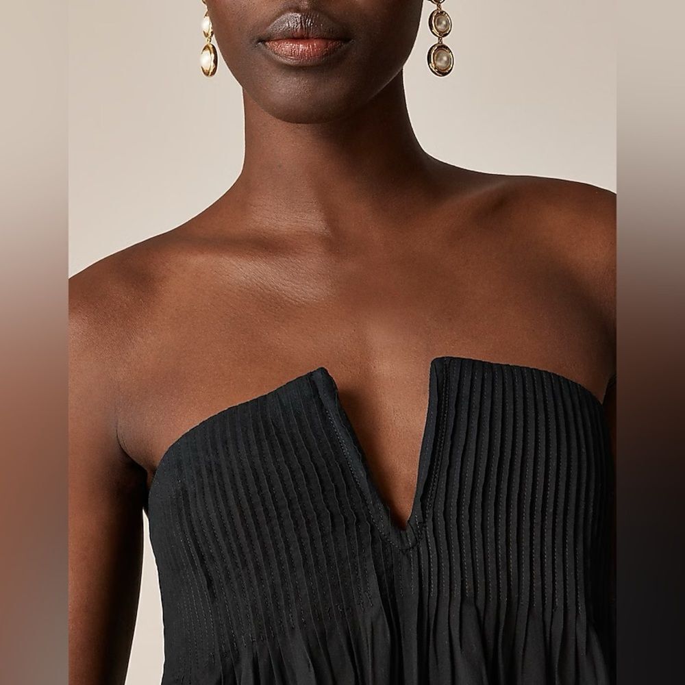 NWT J CREW Collection strapless notched maxi dress in black - Picture 4 of 7